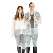 Stansport Hooded Peva Rainsuit - Clear - XL Adult Men Women