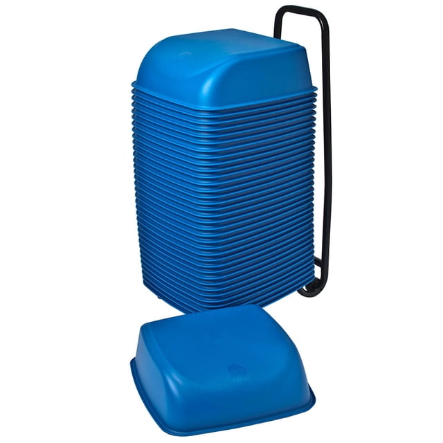 Koala Kare KB424-04 Single Height Cinema Booster Seats w/ Rolling Cart - Plastic, Blue- Set