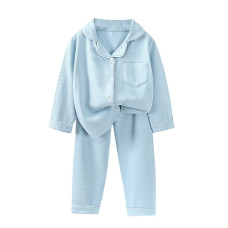 

Rovga Toddler Boys Girls Spring Long Sleeve Solid Color Tops Pants 2PCS Child Outfits Clothes Set Warm Leisure Outwear