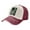 Dark Red, variant on Ireland America Flag Shamrock Baseball Cap Distressed Adjustable Vintage Cotton Denim Hat for Women Men