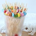 thumbnail image 5 of Paquete de 100 palillos de madera, accesorios desechables, productos decorativos de estilo de vida, para fiestas de bodas, pasteles, fiestas de cumpleaños, adecuados para bares, barbacoas,, 5 of 5