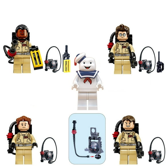 Ghostbusters building blocks minifigures marshmallow ghost toys educational building blocks toys DIY games suitable for children over 6 years old -5pcs