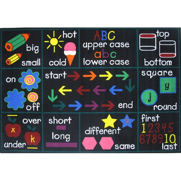 Fun Rugs Rectangle Multi-Colored Compare Nylon Kids Rug