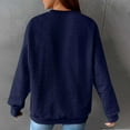 thumbnail image 5 of Women's Waffle Knit Raglan Sleeve Round Neck Long Sleeve No Hood Sweatshirt with Pocket, Fashion Casual Pullover Top for Daily Wear, Casual Activities, Festival and Work Outfits Navy XL, 5 of 8