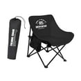 thumbnail image 4 of Taburete de silla de campamento plegable Portable silla plegable de servicio pesado con bolsa de transporte con bolsillo lateral para el patio trasero Negro, 4 of 8