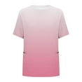 thumbnail image 2 of Posijego Plus Size Tops for Women Short Sleeve Casual Tee Gradient Graphic T Shirts Loose Tunic Tops with Pockets, 2 of 4