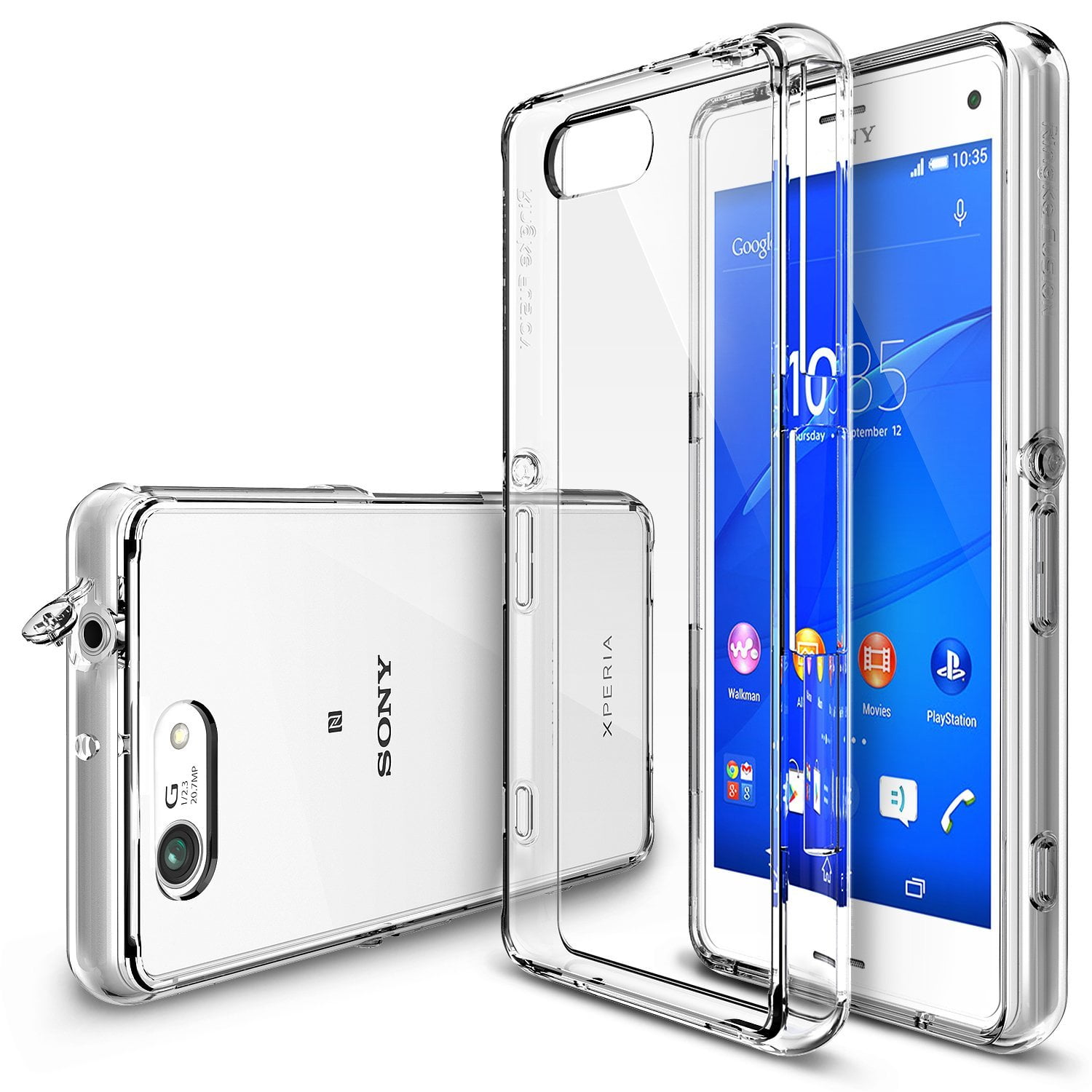 Verzakking Whitney Subjectief Ringke Fusion Case Compatible with Sony Xperia Z3 Compact, Transparent PC  Back TPU Bumper Drop Protection Phone Cover - Clear - Walmart.com