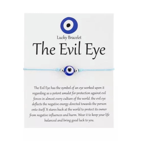 GKNET Good Luck Flower Evil Eye Handmade Braided Hamsa Bracelet Delicate Jewelry Women Men Gift-Evil Eye Bracelet#5