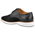 thumbnail image 3 of LIBERTYZENO Mens Casual Shoes Textile And Lizard Print Leather Lace-Up Oxford Casual Shoes For Mens Gutta Black 14, 3 of 8