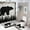 Retro Black Bear, variant on Rustic Cabin Wildlife Deer 4 Piece Shower Curtain Sets, Non-Slip Rugs, Toilet Lid Cover and Bath Mat, Durable and Waterproof, for Bathroom Decor Set One Size