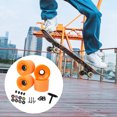 thumbnail image 4 of Soidarity Ruedas de monopatín de 51mm, rodamientos de rodillos de tabla larga, arandelas, juego de bujes de patinaje de calle, parque, deportes al aire Patinetes eléctricos Naranja Soidarity OD020102-05, 4 of 6