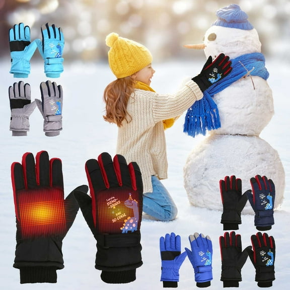 Msgweeeg Boys Winter Gloves Touch Screen Gloves Women Winter Gloves for Boys Girls Snow Windproof Mittens Outdoor Sports Skiing for Cold Weather, Windproof, and Insulation