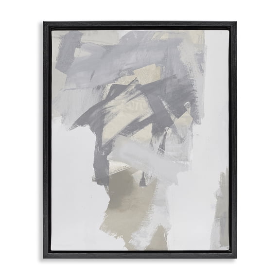Stupell Industries Contemporary Elegant Contemporary Grey Shades Black Floating Frame Canvas Art, 17 x 21, by Rachel Springer
