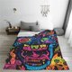 thumbnail image 5 of Balery Neon Graffiti Urban Art Manta de Felpa Suave y Acogedora – Cobija de Franela Aterciopelada para Cama, Lavable y Cálida para Sofá, Mascotas, Transpirable-60"x50", 5 of 7