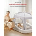 thumbnail image 4 of Cama de viaje para niños pequeños QPAU inflable con tienda de campaña y bomba eléctrica, 4 of 7
