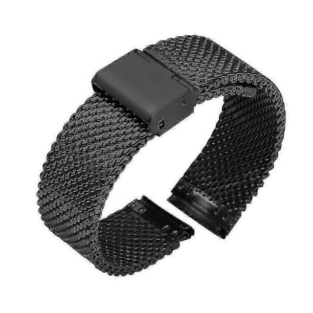 18mm 20mm 22mm 24mm Universal Milanese Watchband Quick Release Watch Band Mesh Stainless Steel Strap Wrist Belt Bracelet Black,hw