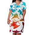 thumbnail image 3 of Hummer tiburón azul tiburón ballena tiburón blanco Vestido suelto con bolsillo Vestido largo de noche para mujer, 3 of 7