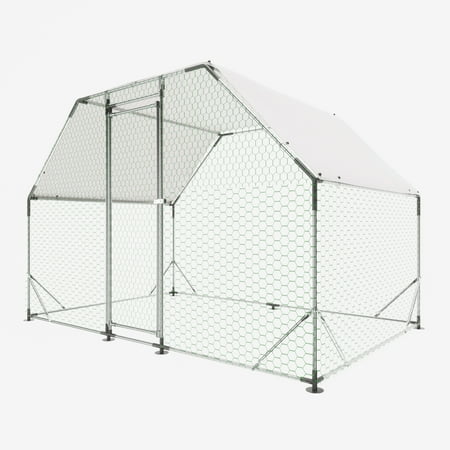 ZephyPaws Large Chicken Coop with Chicken Run & Hardware Cloth,Waterproof & UV-Resistant Cover,Outdoor Poultry Cage for Farm Use,10 ft. x 6.5 ft