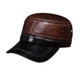 thumbnail image 1 of Men's Genuine Leather Baseball Cap Brand New Russian Warm Real Leather Golf Caps Hats ,Classic Design, 1 of 7