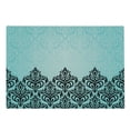 thumbnail image 2 of Damask Cutting Board, Modern Old Motif Symmetric Lines Royal Color Bold Floral Pattern, Decorative Tempered Glass Cutting and Serving Board, Large Size, Black Blue, by Ambesonne, 2 of 5