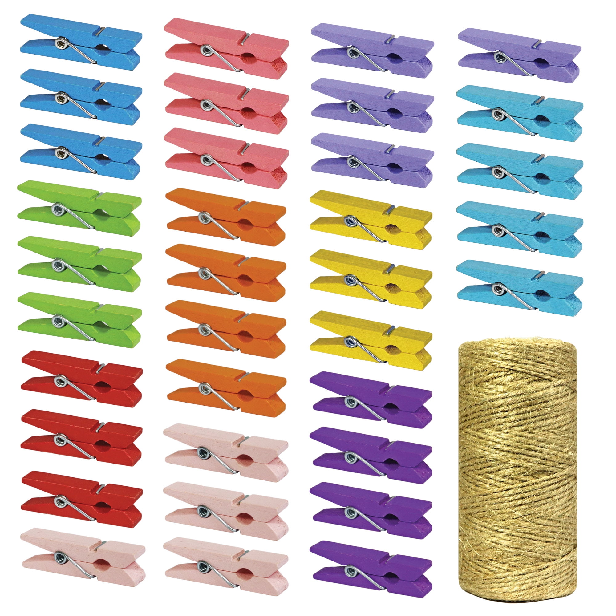 OUNONA 100pcs Natural Wooden Mini Clothespin For Clothes Photo Paper Craft Toys