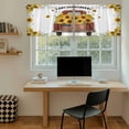 thumbnail image 5 of Sunflower Truck Tier Curtains 24 Inch Length, Yellow Flowers Summer Botanical Watercolor Cafe Short Curtains for Bathroom Over Sink, Small Kitchen Curtain Light Filtering Drapes 2 Panels 27.5"Wx24"L, 5 of 8
