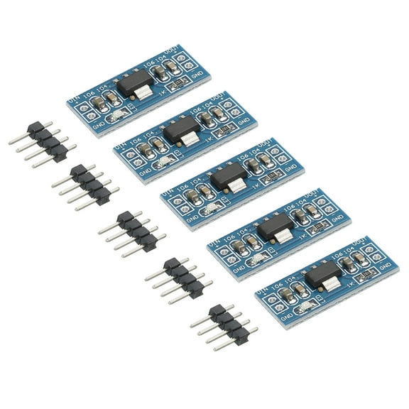 Uxcell DC-DC Buck Converter Voltage Regulator AMS1117 4.75-12V to 2.5V 0.8A Blue with Frequency Pin Pack of 5