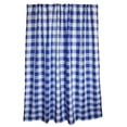 thumbnail image 2 of Poplin Buffalo Checkered Window Curtain 56 Inch Wide Royal Blue and White, 2 of 2