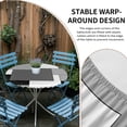 thumbnail image 2 of Black Grey Round Tablecloth for 55-60 Inch Tables,Fitted Table Cover with Elastic Edge,Middle Century Irregular Geo Abstract Art Waterproof Outdoor Table Cloth Protector for Patio Garden Dinner, 2 of 9