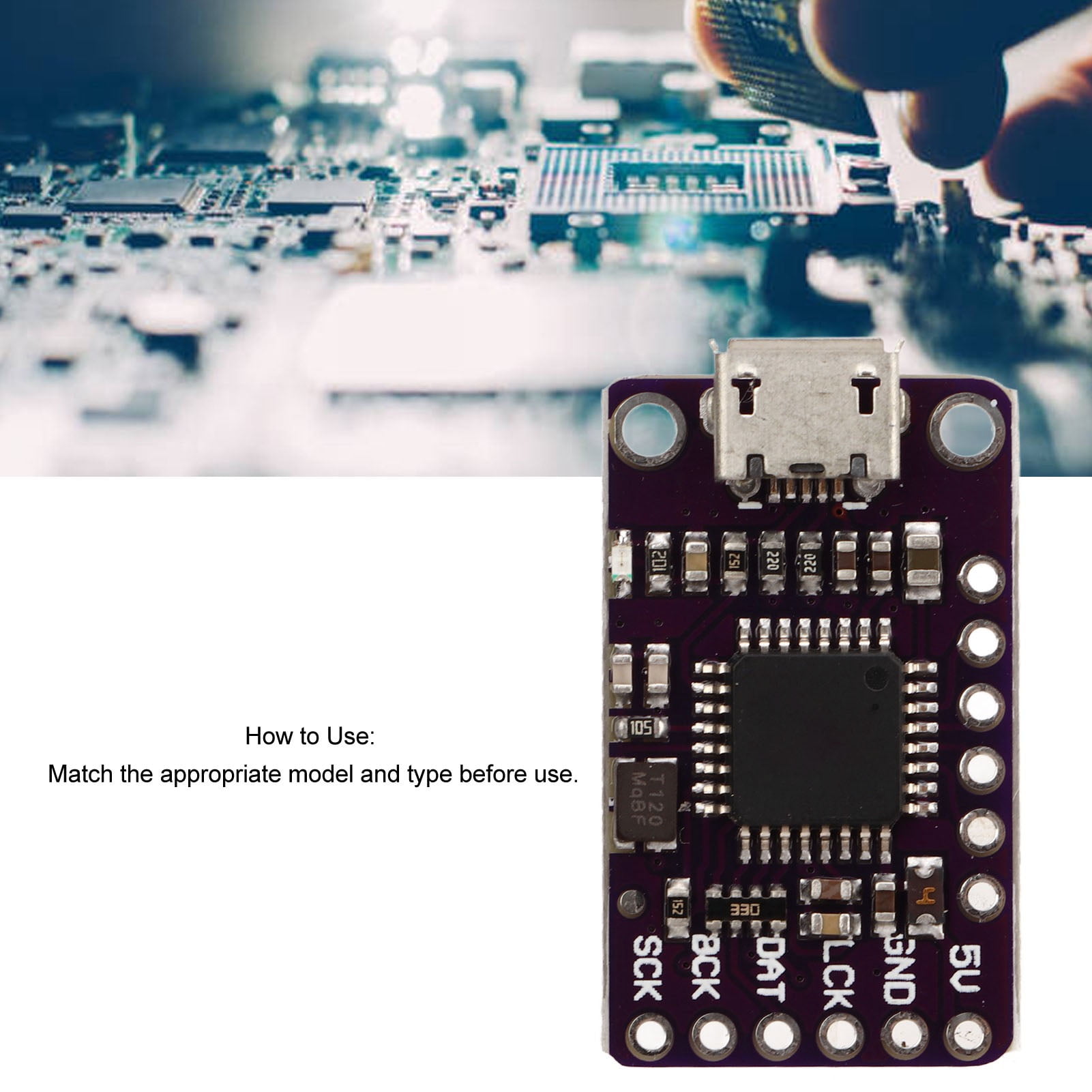 DAC Decoder Module, Stereo Audio Decoder Module PCM2706U2 Wide ...
