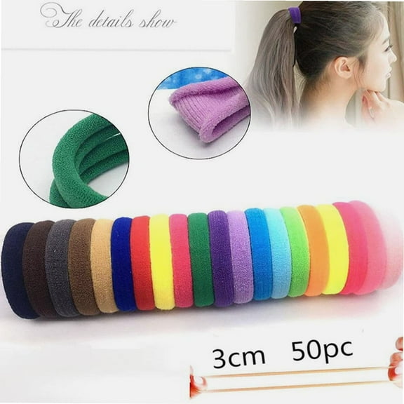 50PCS Toddler Kids Hair Ties Infant Cotton Baby Hair Ponytail Holders Headband Scrunchies Hair Accessories