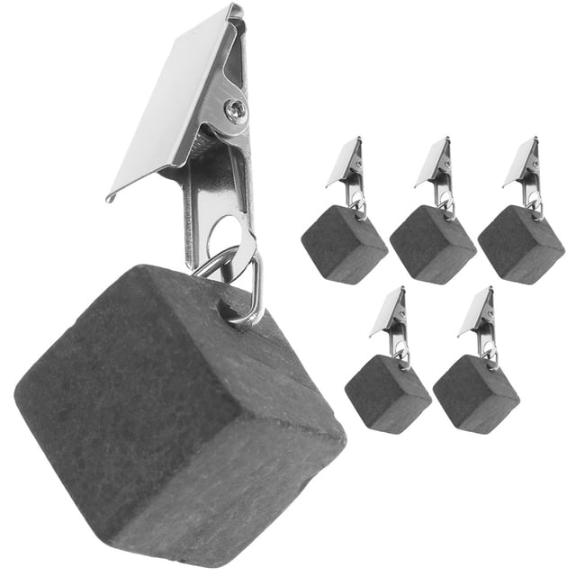 SHISUYAN 6pcs Tablecloth Weight Tablecloth Pendant Table Cover Weights Stone Table Weights Hangers with Metal Clip