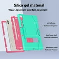 thumbnail image 5 of SaniMore Hybird Case for Samsung Galaxy Tab S9 Plus/X810/X816B/S9 FE Plus, Rugged Heavy Duty Protective Cover Hidden Kickstand Dual Angle Stand Shockproof Anti-drop Shell, Mint+Rose, 5 of 7