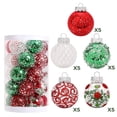 thumbnail image 4 of Injueey Adornos navideños vibrantes Bolas Decoraciones festivas Aplicaciones amplias Adornos de bolas navideñas Kits de decoración para fiestas Rojo Verde Blanco, 4 of 6
