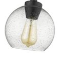 thumbnail image 3 of Beaumont Lane Flush Mount in Black with Seeded Glass, 3 of 4