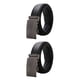 thumbnail image 2 of Minnieouse Cinturón negro de piel sintética para hombre - Aspecto limpio Textura Adecuado para jeans o trajes Business Belt Silver 125cm Plata 125cm 2piezas, 2 of 6