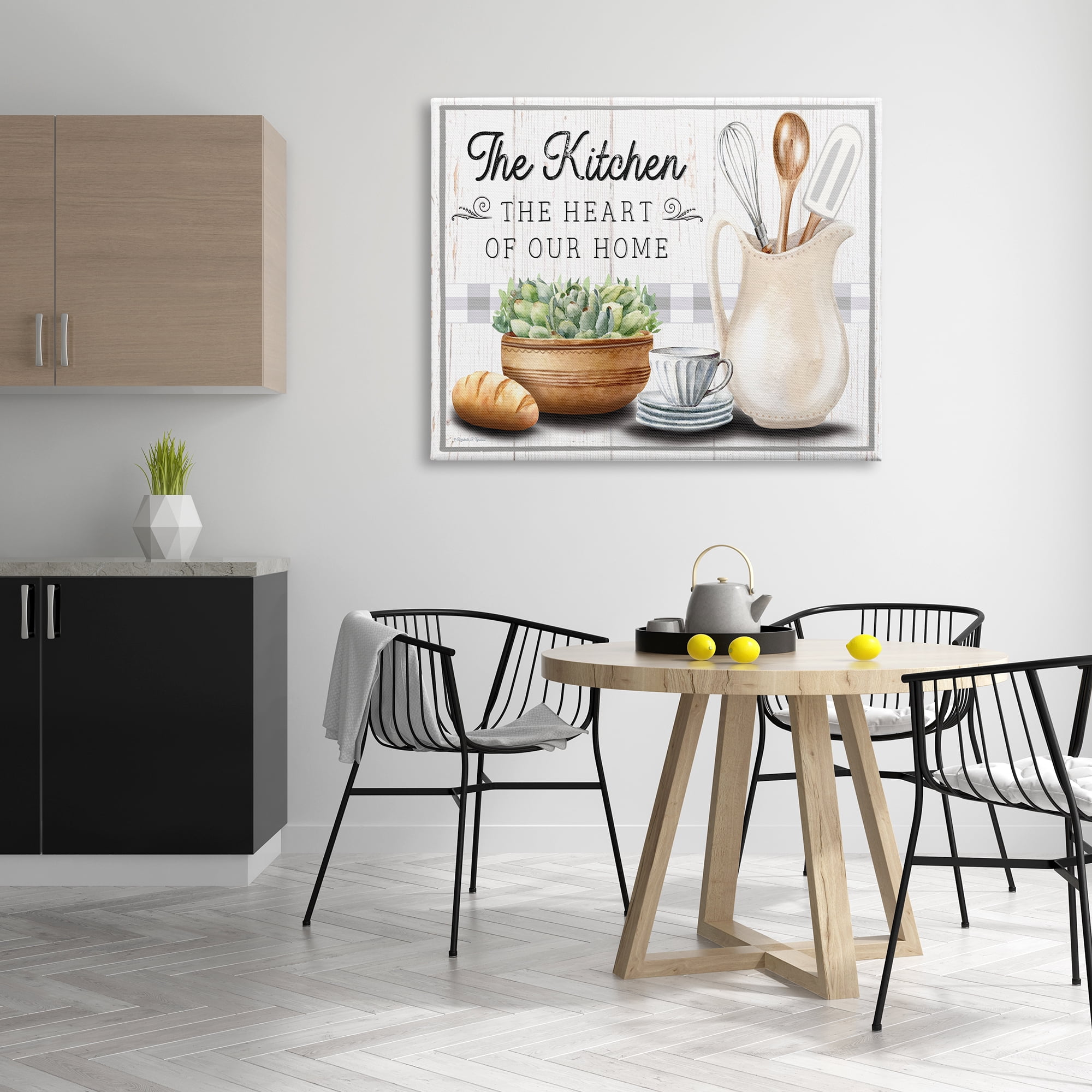 Stupell Industries Kitchen Heart of Home Food & Beverage Painting Gallery Wrapped Canvas Art Print Wall Art, 48 x 36