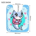 thumbnail image 3 of Toilet Rug U-Shaped Bathroom Rugs Non-Slip Soft Plush Machine Washable Contour Bath Mat Cute Cartoon Dolphin Girl with Bow 24x20, 3 of 9