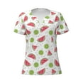 thumbnail image 3 of Naloa Watermelon And Kiwi Print T-Shirts Short Sleeve V Neck Tees for Women Fashion Tops Trendy Lightweight Soft Casual Summer Outfits Clothes, 3 of 5