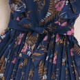 thumbnail image 4 of Trolimons Little Girls Summer Dress Girls Sun Dress Scoop Neck Sleeveless Flowy Print Plain Size 7-8T Blue, 4 of 5
