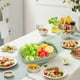 thumbnail image 4 of Bandeja de té con doble drenaje para cocina y salón | Bandeja de fruta de plástico grande, estantería para el juego de té, utensilios | Estantería que ahorra espacio, diseño de dos niveles, fácil de, 4 of 7