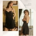 thumbnail image 6 of Sleepwear Women's Satin Nightgown with Robes Set 2 Piece Lace Cami Nightwear - M, 6 of 7