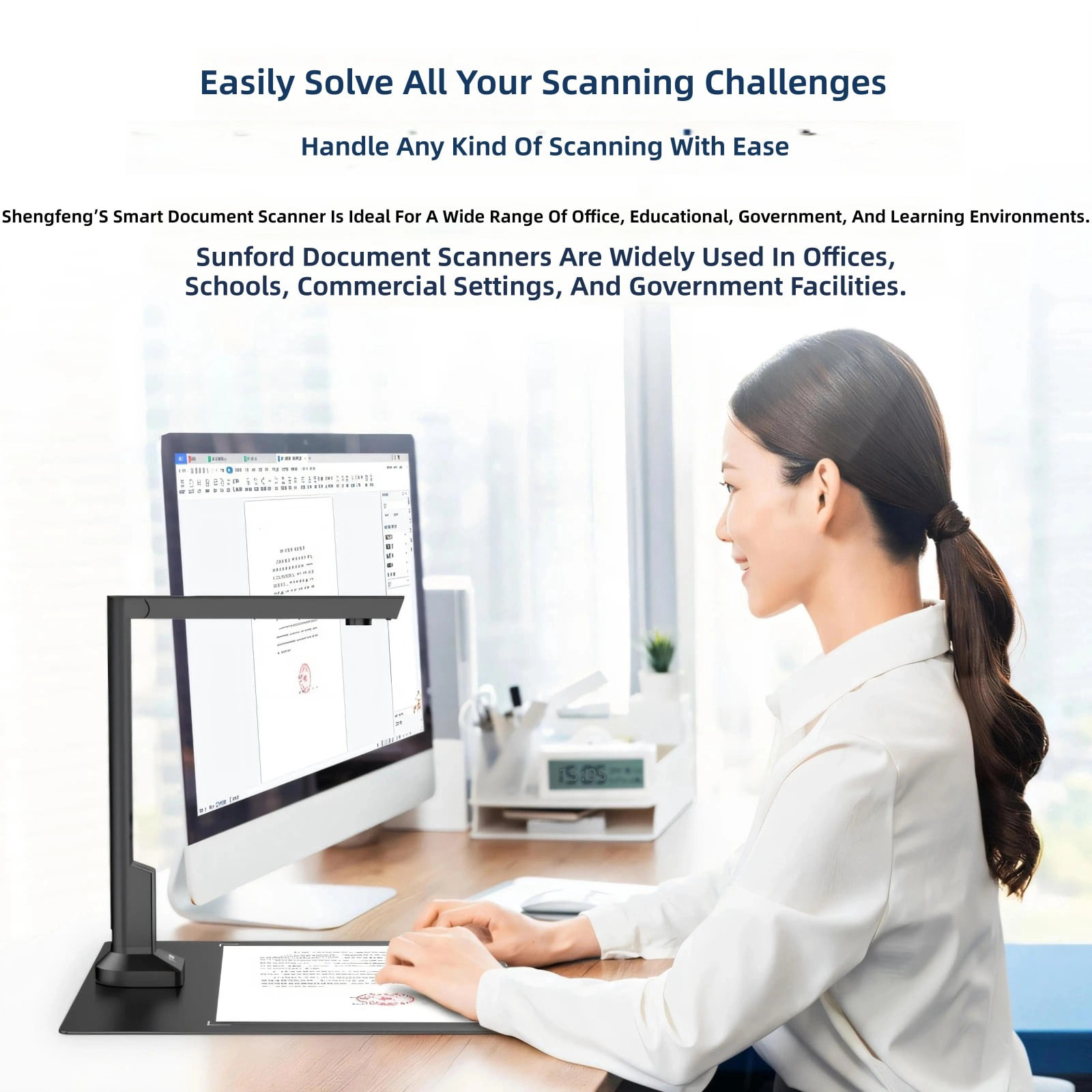 Portable 16MP Document Scanner With OCR For Paper Fast Scanning And Foldable Design USB Plugs Play