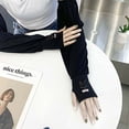 thumbnail image 6 of Running Fishing Anti-UV Cute Rabbit Arm Sleeves Arm Covers Elbow Cover Sun Protection BLACK, 6 of 8