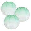 Just Artifacts 12inch Ombre Paper Lanterns (Set of 3, Mermaid Mint)