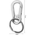 thumbnail image 2 of Metal Carabiner Shape Key Ring, Stainless Steel Made Torque Principle Design for Heavy-Duty Usage, 2 of 7