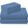 thumbnail image 6 of 100% Pure Egyptian Cotton 800 Thread Count Sheet Set, 4 Pc Set, Sateen Weave, Hotel Collection Soft Luxury Bedding, Fits Upto 21" Inch Deep Pocket (Medium Blue Solid, Full Size), 6 of 9