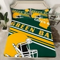 thumbnail image 2 of Erosebridal Sport Footabll Bed Sheets King,Ball Game Bedding King Size,Teenager Bedroom Decor(Green Bay),Super Cozy,4pcs, 2 of 7
