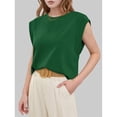 thumbnail image 2 of Camiseta Sin Mangas Informal de Verano para Mujer, Color Verde Oscuro, Talla XXL, 2 of 5