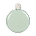 thumbnail image 1 of Petaca de acero inoxidable de 5 oz con tapa de cristal para cumpleaños. Petaca portátil de viaje para mujer. Accesorios de bar., 1 of 8